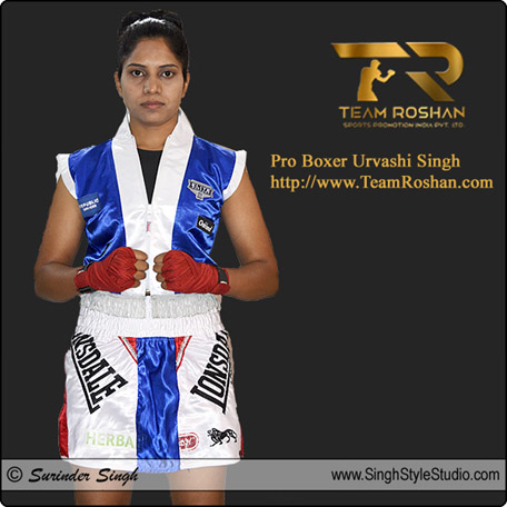 Professional Female Boxer Urvashi Singh in New Delhi India